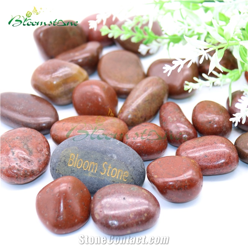 Landscape High Polished Red Pebble Stone