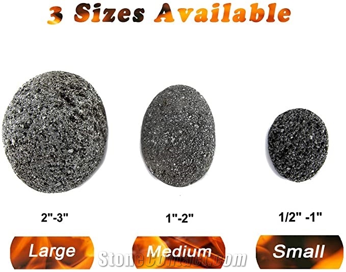 Natural Black Lava Rock For Landscaping And Fire Pit