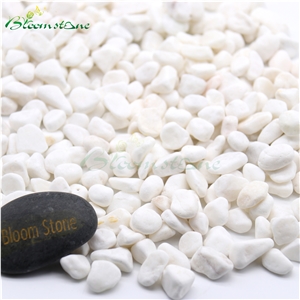 Snow White Pebble Stone For Garden Decoration