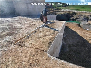 Marjan Silver Travertine Quarry