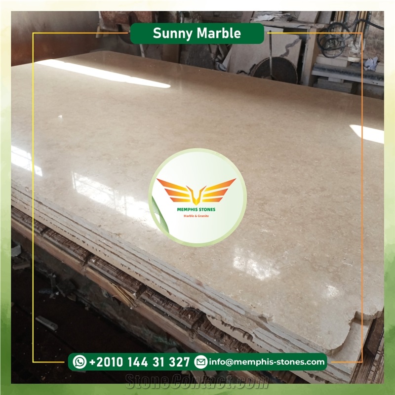 Sunny Marble (Feather Pearl) Slabs, Cut To Size Tiles