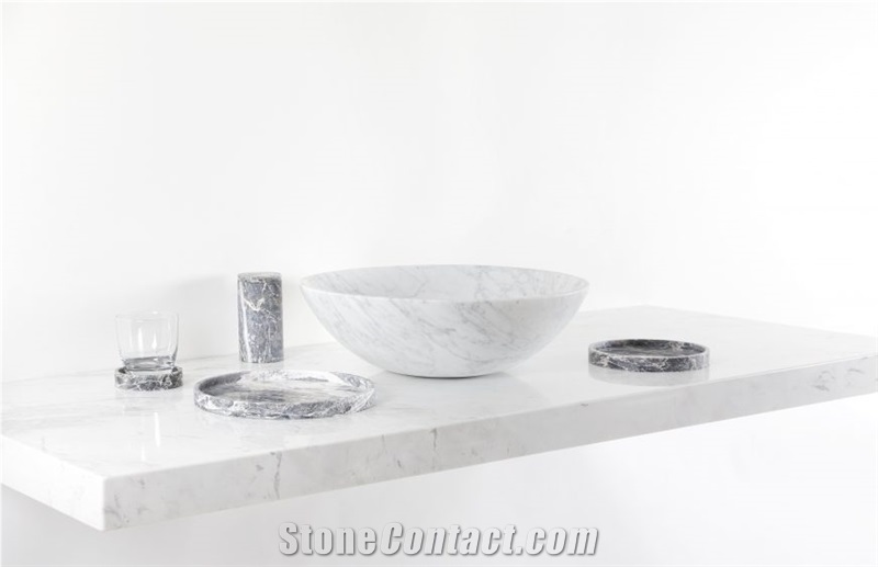 Bode Bianco Carrara White Marble Kitchen Accessories