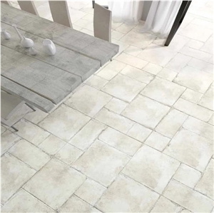 Seville Olimpia White 12X24 Travertine Look Matte Porcelain Tiles