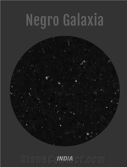 Granito Negro Galaxia - Black Galaxy Granite Slabs