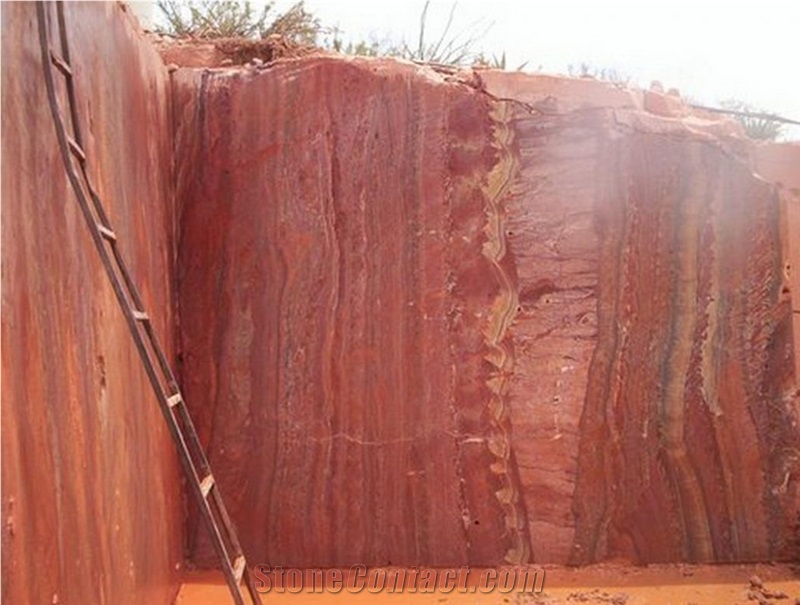 Onice Rosso Vulcano- Rojo Vulkano Onyx Quarry