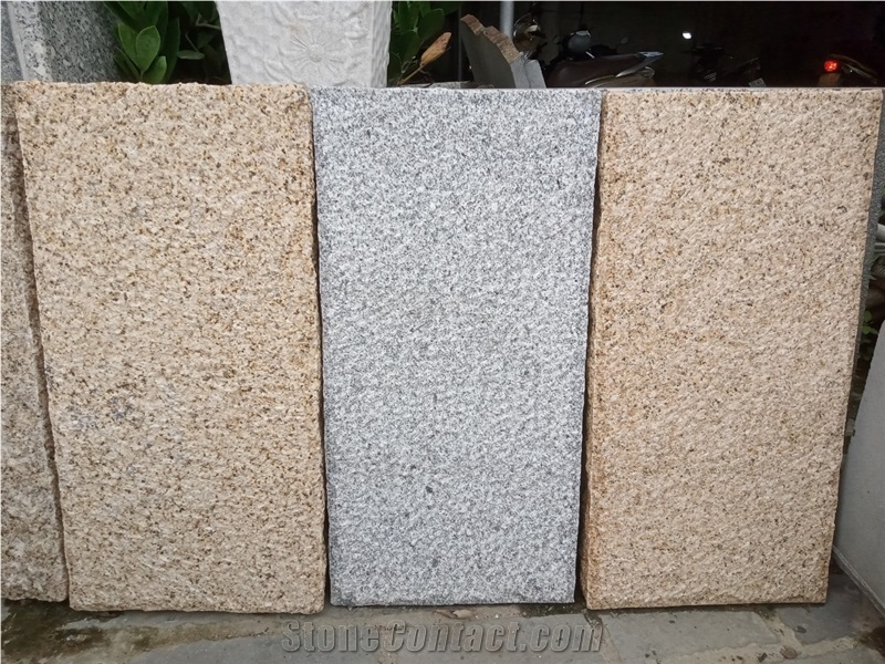 Vietnam Yellow Granite Cobble Stone, Pavers, Cube Stone