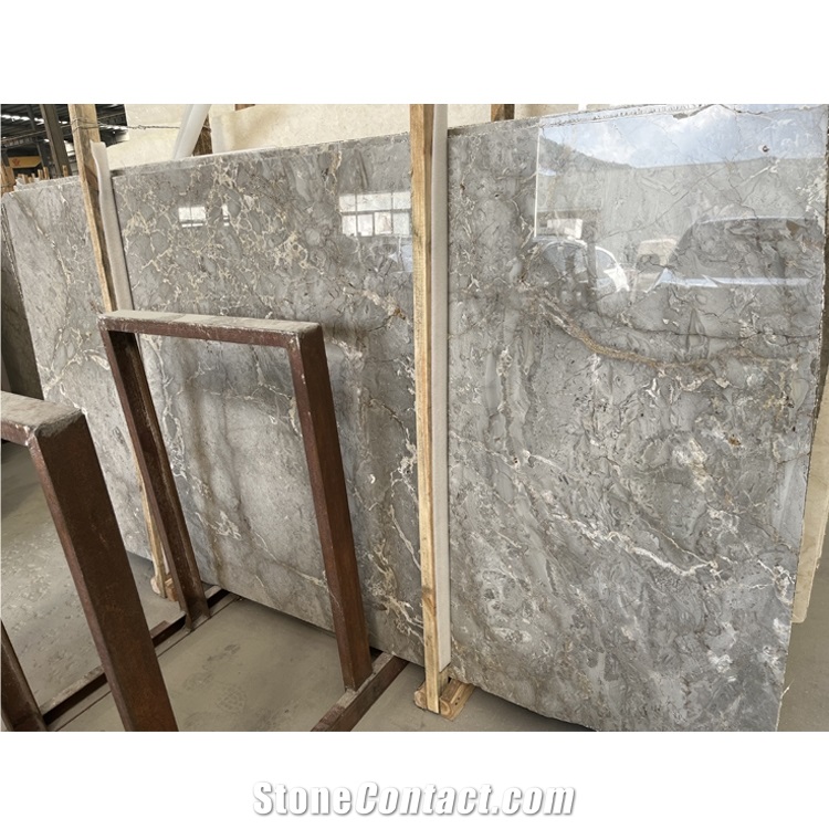 High Polished Atlantic Gray Marble Slab For Project