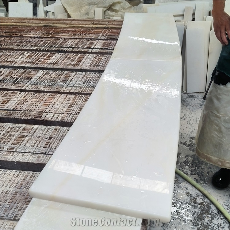 Wholesale  Sichuan White Marble Bullnose Stpes And Risers