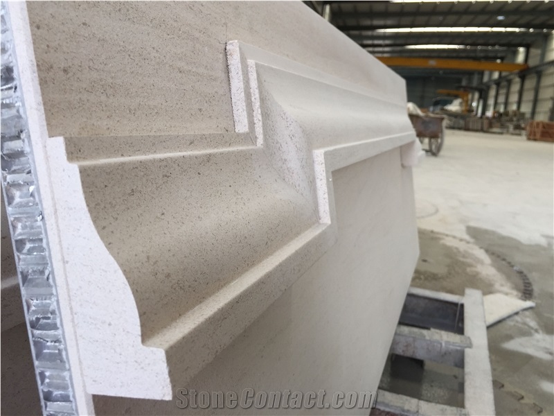 Beige Moca Cream Limestone For Exterior Wall Cladding Panels