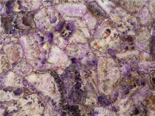 Amethyst Viola Semiprecious Stone Slabs