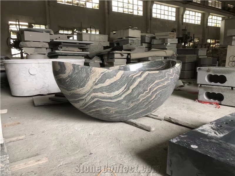 China Juparana Granite Freestanding Bathtub