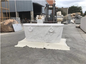 Volakas White Freestanding Bathroom Bathtub
