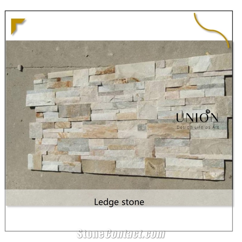 UNION DECO Beige Culture Stone Thin Stacked Stone Veneer
