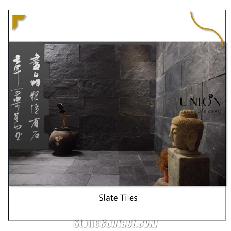UNION DECO Black Slate 30X60CM Floor Decorative Stone Tile
