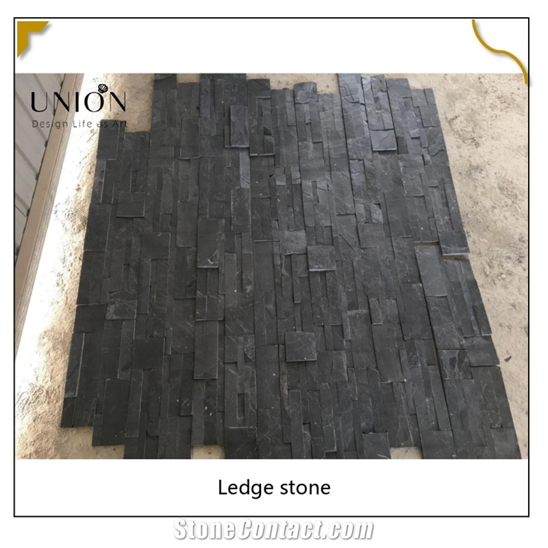 UNION DECO Black Slate Decorative Wall Tiles Stacked Stone