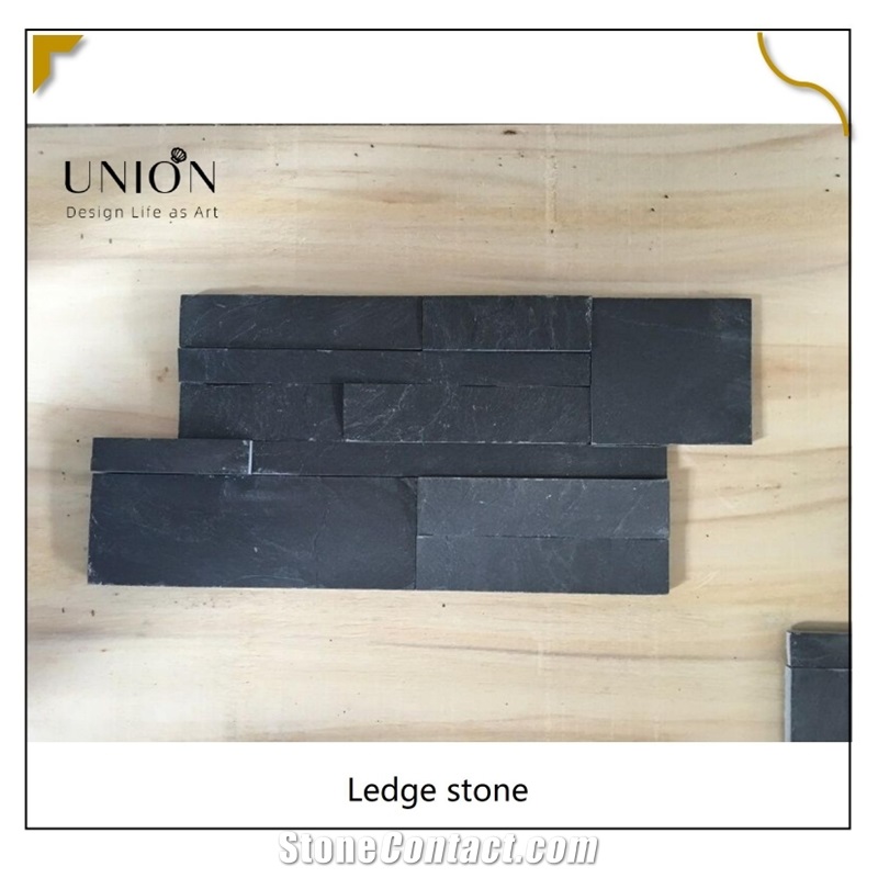 UNION DECO Black Slate Decorative Wall Tiles Stacked Stone