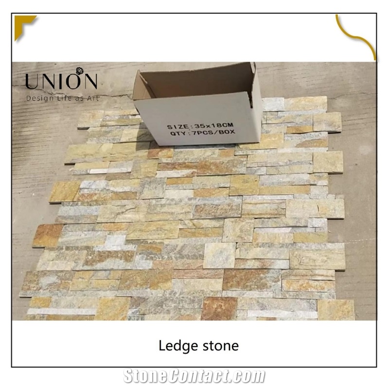 UNION DECO China Rust Slate Stone Panel Indoor Wall Veneer