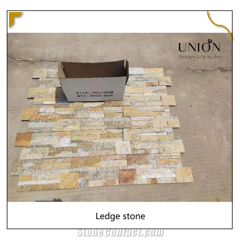 UNION DECO China Rust Slate Stone Panel Indoor Wall Veneer