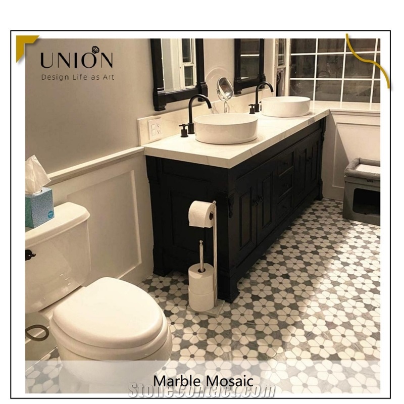 UNION DECO Flower Mosaic Polished Bath Kitchen Backsplash
