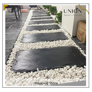 UNION DECO Landscape Black Stone Paver Slate Floor Tiles