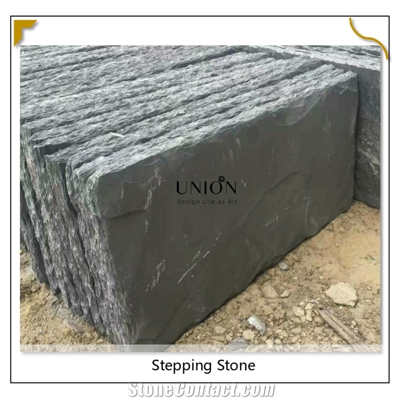 UNION DECO Landscape Black Stone Paver Slate Floor Tiles