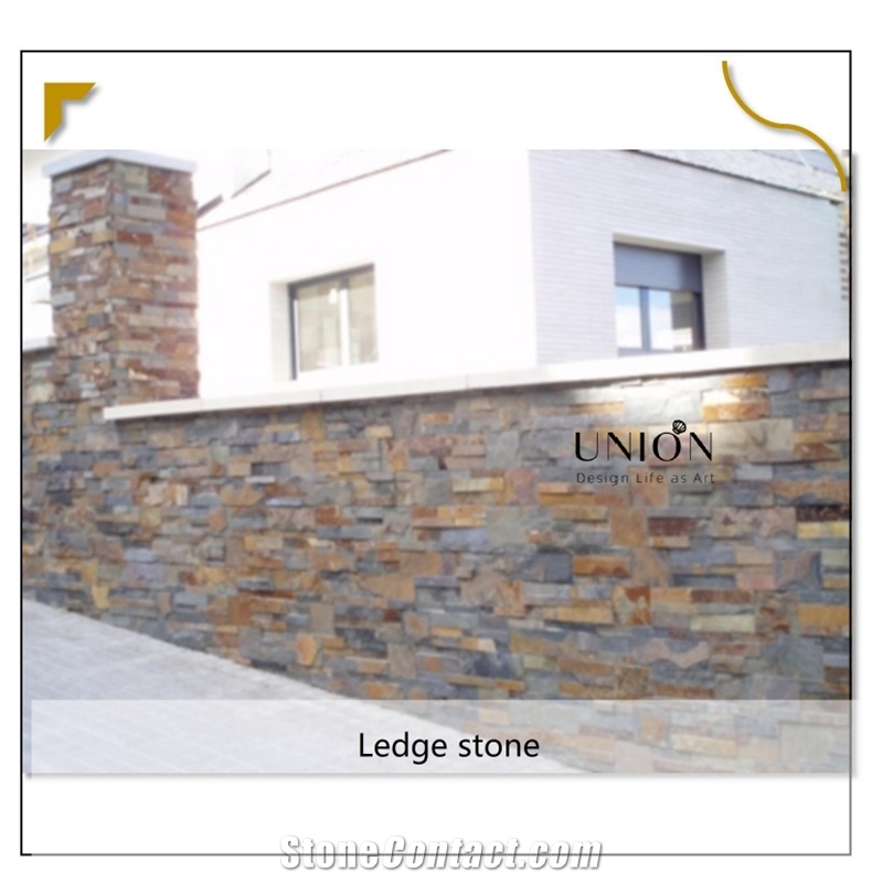 UNION DECO Multicolor Slate Wall Cladding For Fireplace Wall