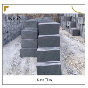 UNION DECO Natural Black Slate Tile Floor Tile For Wholesale