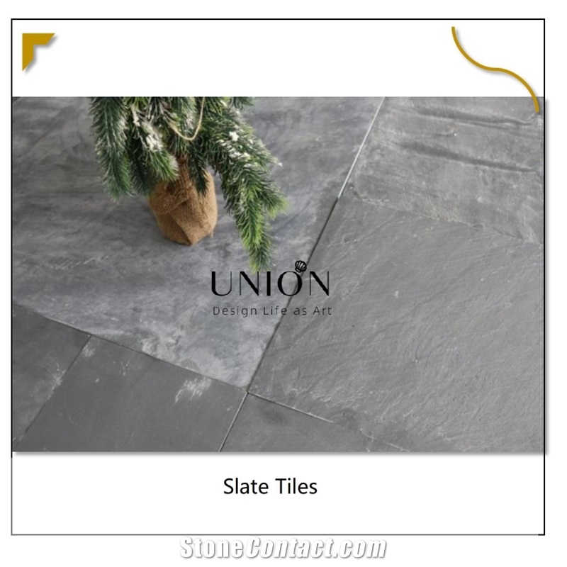 UNION DECO Slate Black Slate Tile Cultured Stone For Garden