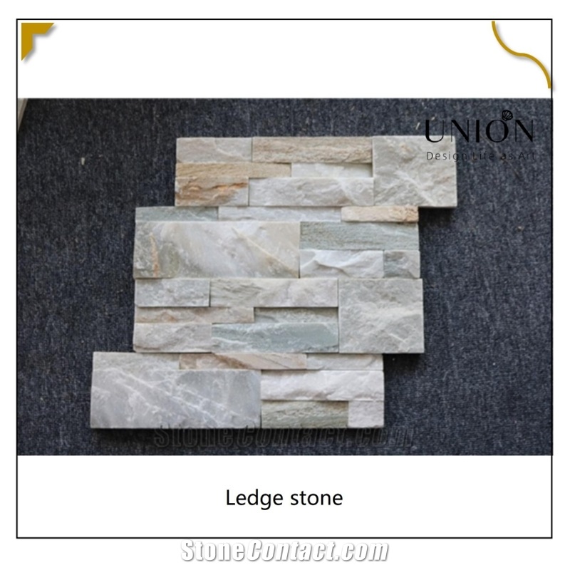 UNION DECO Yellow Beige Slate Wall Cladding Stone Panel Tile
