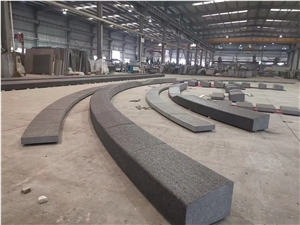 Angola Black Outdoor Project Radial Kerbstone Paverment