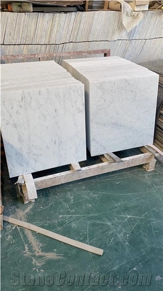 Bianco Carrara White Thin Tiles 610X610x10mm Honed Finished