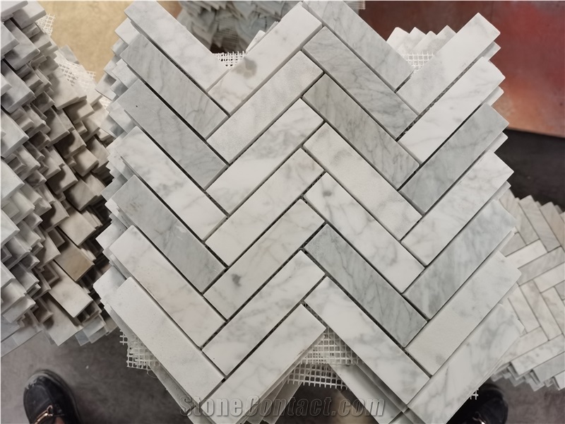 Carrara White 310X310x10mm Mosaic Indoor Flool Tiles