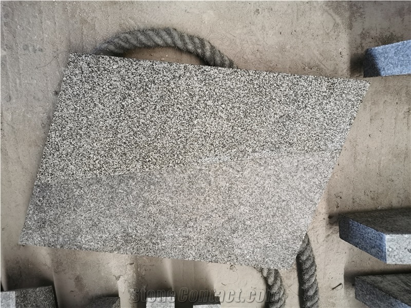 Chengde Green Granite Trapezoid Tile Bush Hammered