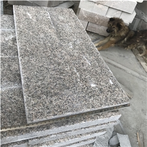 China Brown Granite Split Face Mushroom Stone Cladding