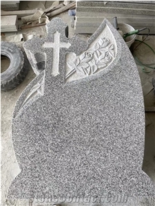 G603 Headstone With Cross Simple Style Tombstone