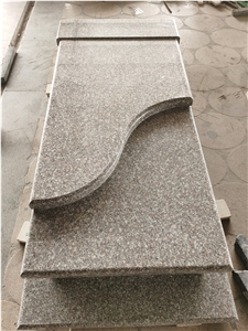 G664 Tombstone,Double Monument Pink Color Granite Gravestone