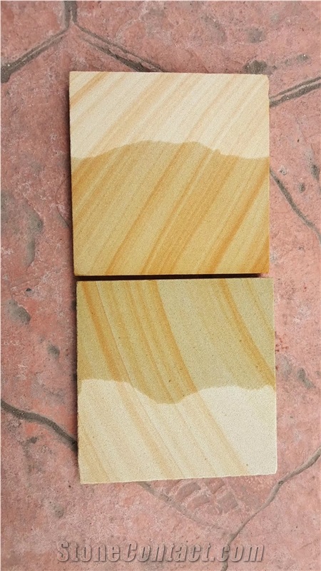 Gold Wooden Vein Sandstone Slabs, Sandstone Tiles
