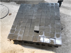 Hainan Black Basalt Ant-Line Cobbles Pavers For Driveway Park Roadway