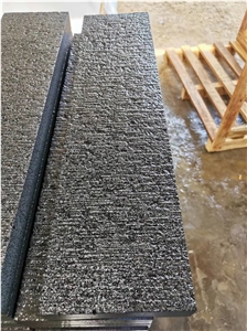 Hainan Black Basalt Chiseled Tiles Swimming Pool Paver