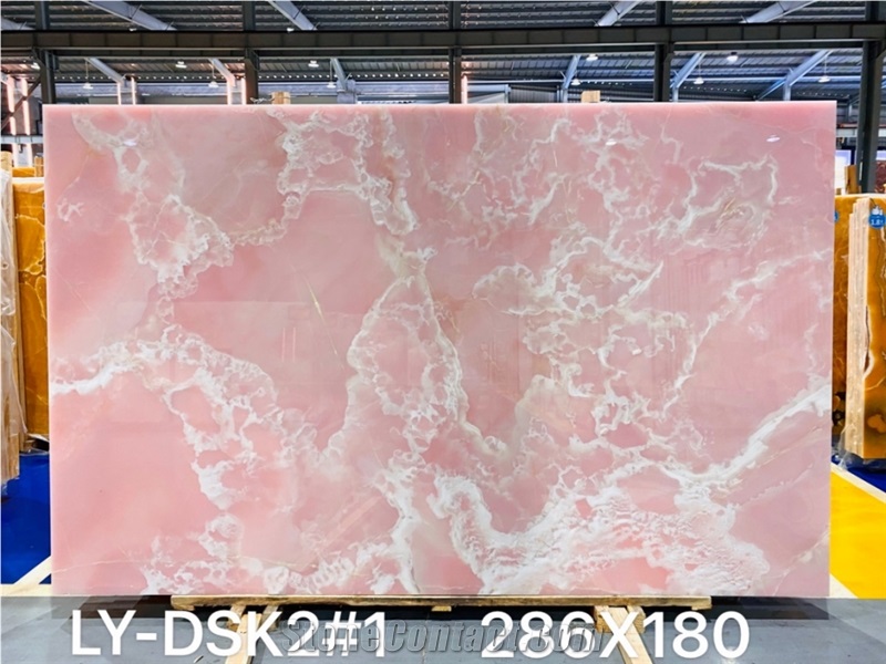 Iran Pink Onyx Big Slabs Wall Tiles