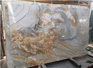 Macaubas Fantasy Gold Quartzite Versailes Slabs
