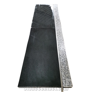 New Designed Black Stone Steps With White Infill Stair
