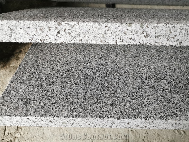 New G654 From Flamed Paving Dark Grey Color