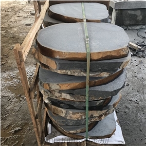 XL Basalt Round Stepping Stone Crazy Pavers Flagstone