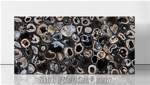 Agate Black Fantasy Semiprecious Stone Slabs