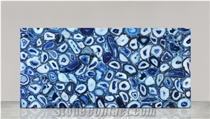 Agate Blue Gemstone Semiprecious Stone Slabs
