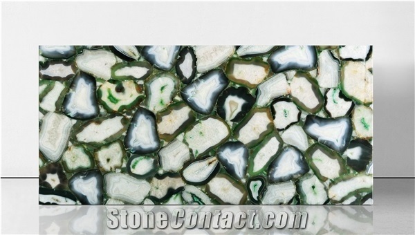 Agate Green Eye Gemstone Semiprecious Stone Slabs