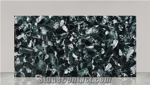 Agate Green Moss Gemstone Semiprecious Stone Slabs