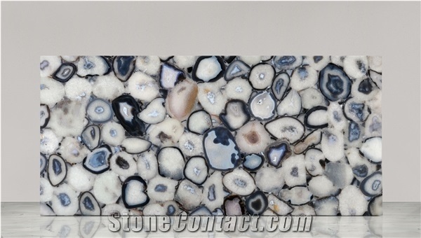 Agate Grey Gemstone Semiprecious Stone Slabs