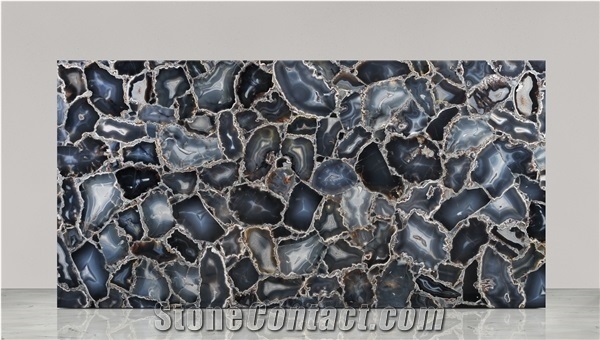 Agate Grey Natural Semiprecious Stone Slabs